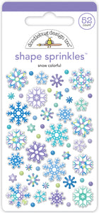 Doodlebug Snow Much Fun Snow Colorful Shape Sprinkles
