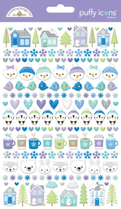 Doodlebug Snow Much Fun Puffy Icon Stickers