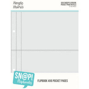 Simple Stories 6x8 Flipbook Refills 4x6 Pockets