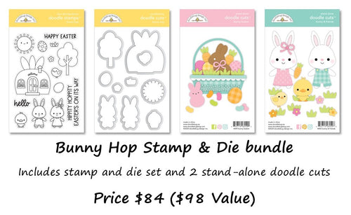Pre-Order Doodlebug Bunny Hop Stamp & Die Bundle