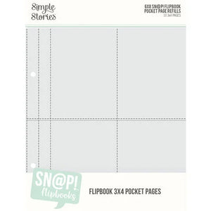 Simple Stories 6x8 Flipbook Refills 3x4 Pockets