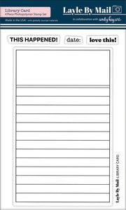 Layle By Mail Library Card Stamp Set