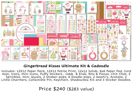 PRE-Order Doodlebug Gingerbread Kisses ULTIMATE Kit & CaDoodle