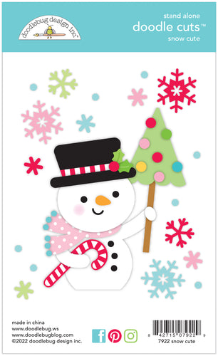 Doodlebug Candy Cane Lane Snow Cute Stand Alone Doodle Cuts