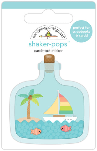 Doodlebug Seaside Summer Beach In a Bottle Shaker-Pop