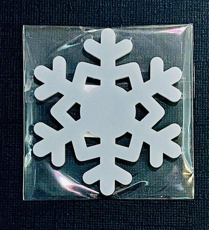 Large Acrylic Snow Flake 3” Grey