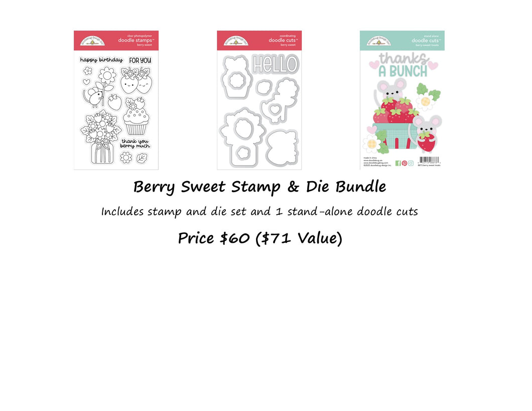 Pre-Order Doodlebug Berry Sweet Stamp & Die Bundle
