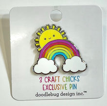 Load image into Gallery viewer, Doodlebug Exclusive 3CC Over the Rainbow Sunshine Pin