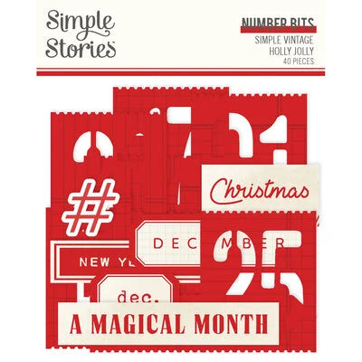 Simple Stories Simple Vintage Holly Jolly Number Bits
