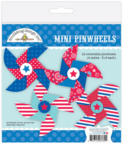 Pre-Order Doodlebug Hometown USA Stars & Stripes  Mini Pinwheels
