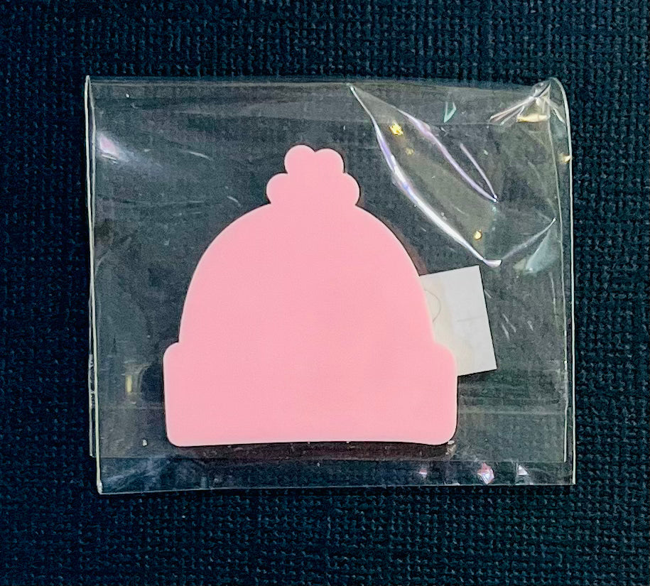 Small Acrylic Stocking Cap 1.5” Pink