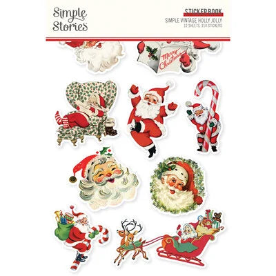 Simple Stories Simple Vintage Holly Jolly Stickerbook