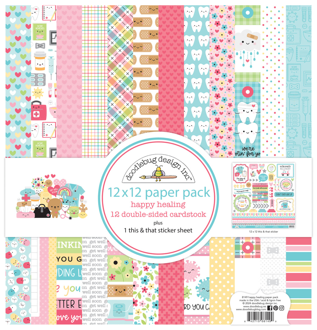 NEW Doodlebug Happy Healing 12x12 Collection Kit