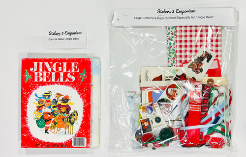 Junk Journal Base Book & Coordinating Ephemera Pack Jingle Bells