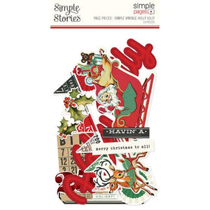 Simple Stories Simple Vintage Holly Jolly Page Pieces