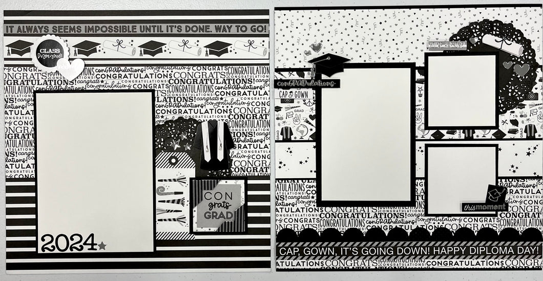 NEW Cap & Gown 2 Page Layout Kit