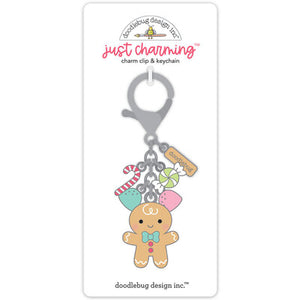 Doodlebug Gingerbread Kisses Just Charming Key Chain