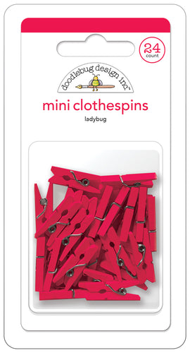 Doodlebug NEW Mini Clothespins Ladybug