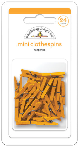 Doodlebug NEW Mini Clothespins Tangerine