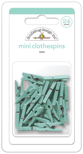 Doodlebug NEW Mini Clothespins Mint