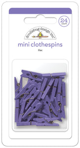 Doodlebug NEW Mini Clothespins Lilac