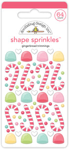 Doodlebug Gingerbread Kisses Gingerbread Trimmings Shape Sprinkles