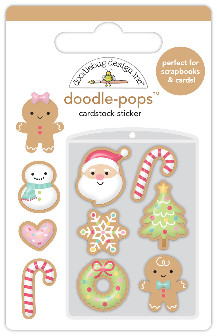 Doodlebug Gingerbread Kisses Christmas Cookies Doodle-Pop