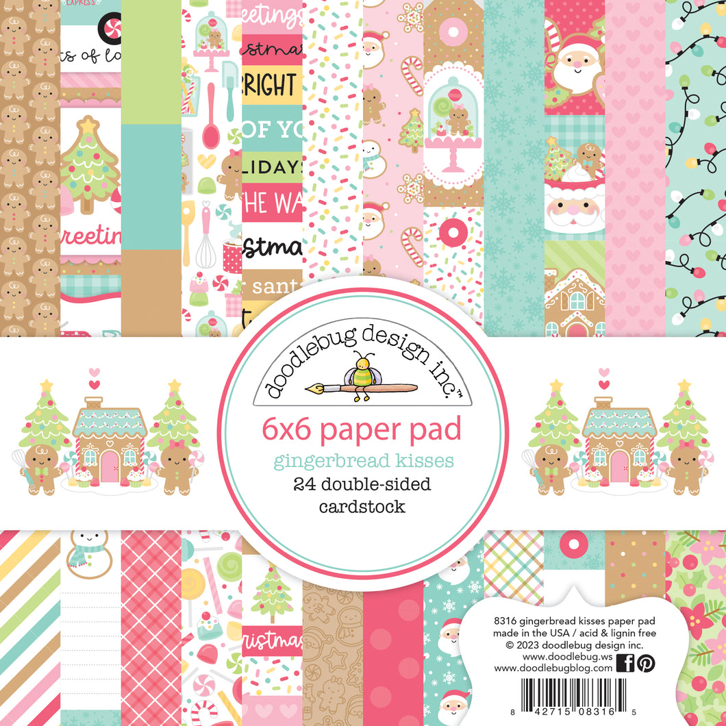 Doodlebug Gingerbread Kisses 6x6 Pad