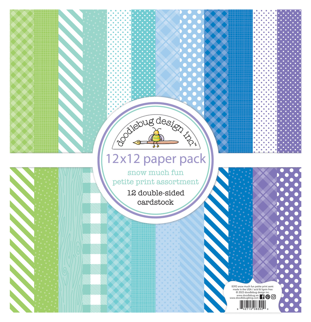 Doodlebug Snow Much Fun Petite Print Paper Pack