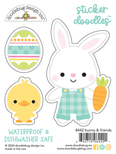 Pre-Order NEW Doodlebug Bunny Hop Bunny & Friends Doodle Stickers