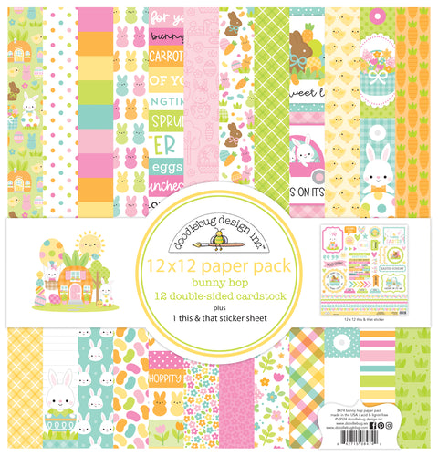 Pre-Order NEW Doodlebug Bunny Hop 12x12 Paper Pack