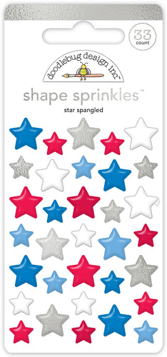Pre-Order Doodlebug Hometown USA Star Spangled Shape Sprinkles