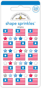 Pre-Order Doodlebug Hometown USA Old Glory Shape Sprinkles