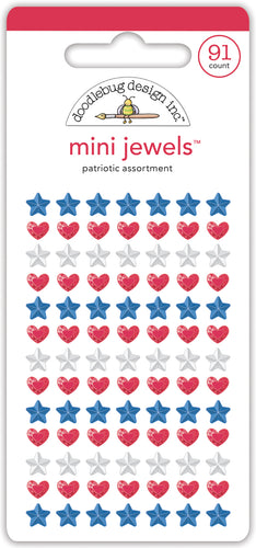 Pre-Order Doodlebug Hometown USA Patriotic Assortment Mini Jewels