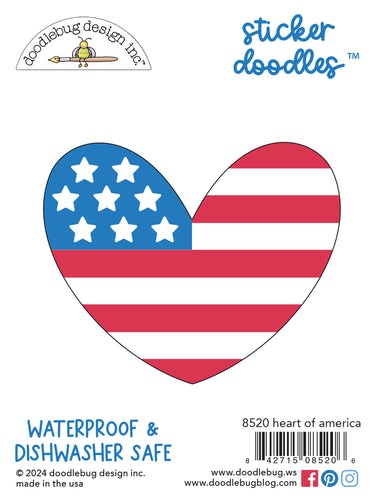 Pre-Order Doodlebug Hometown USA Heart Of America Sticker Doodles