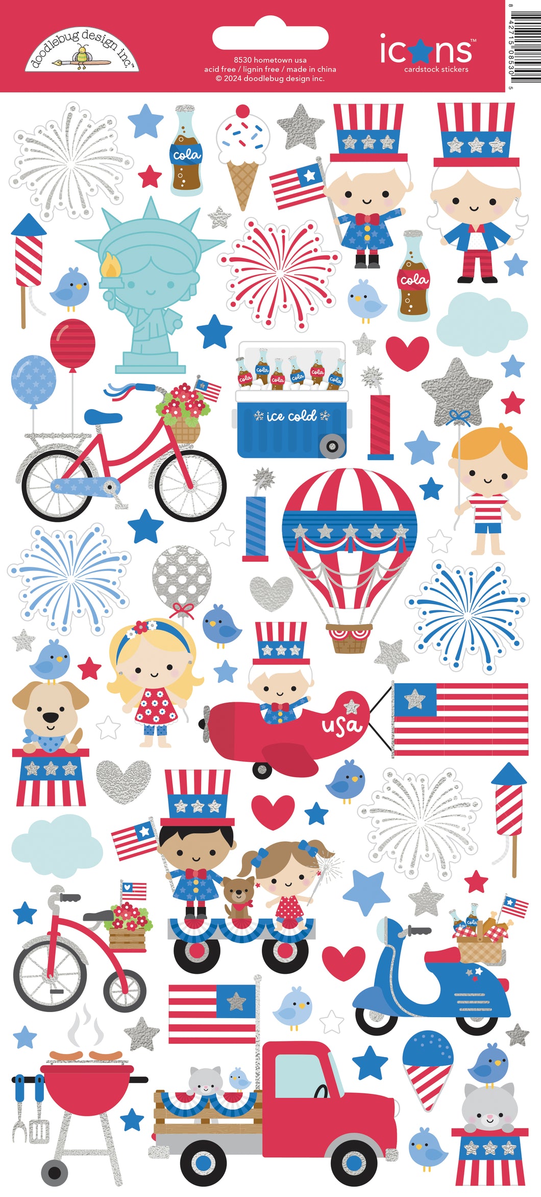 Pre-Order Doodlebug Hometown USA Icon Stickers