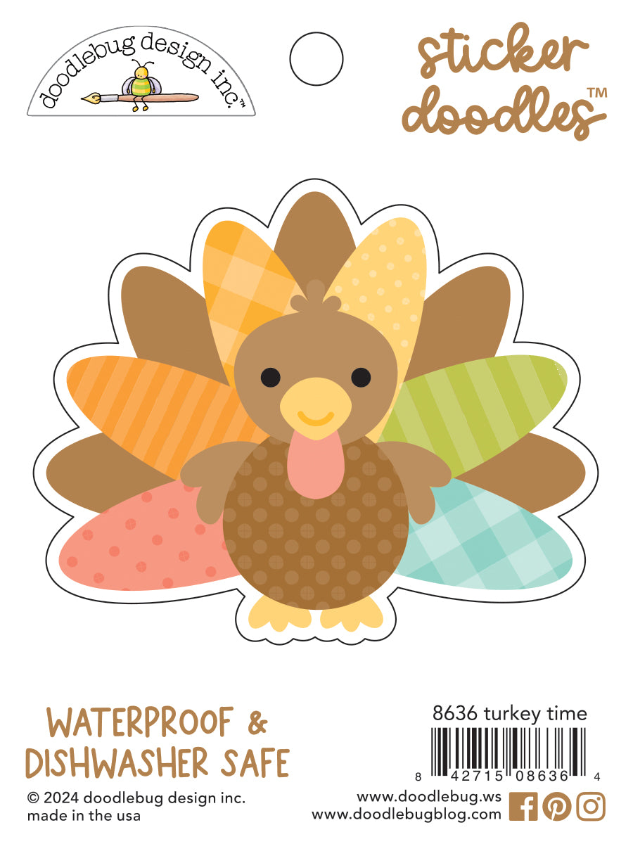 Doodlebug Farmhouse Turkey Time Sticker Doodles