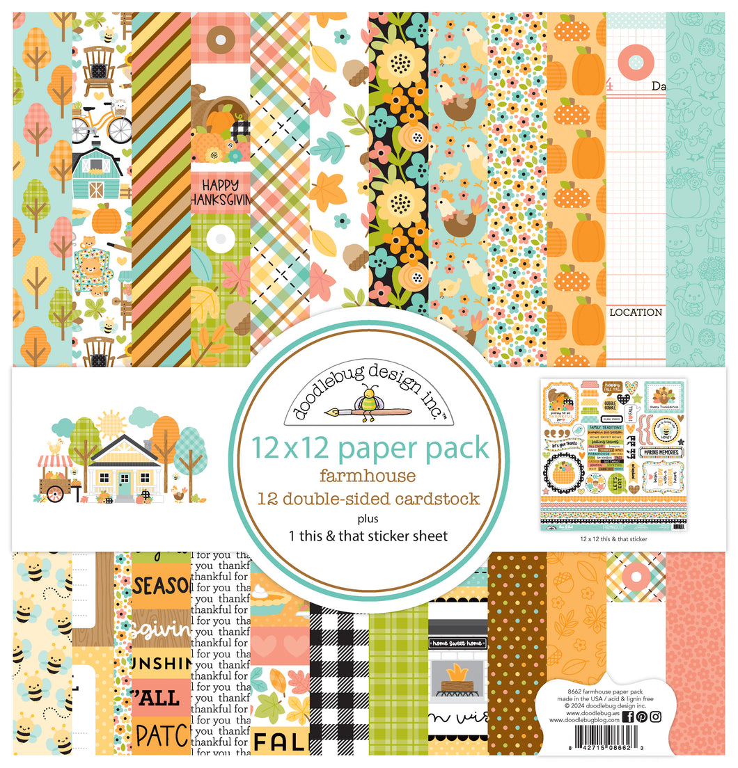 Doodlebug Farmhouse 12x12 Paper Pack