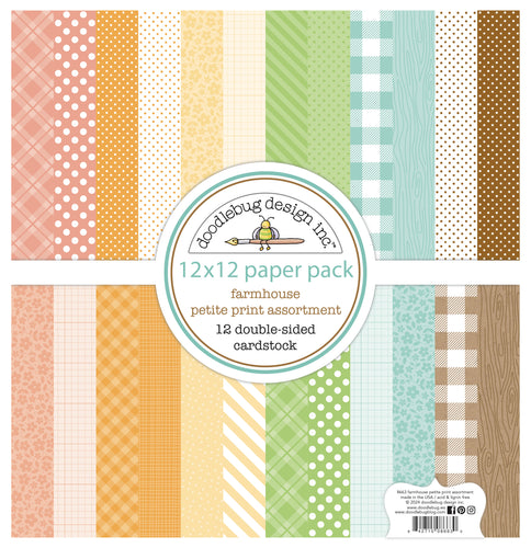 Doodlebug Farmhouse 12x12 Petite Print Paper Pack