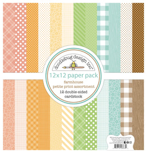 Doodlebug Farmhouse 12x12 Petite Print Paper Pack