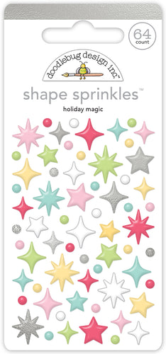 Pre-Order Doodlebug Tinsel Time Holiday Magic Shape Sprinkles