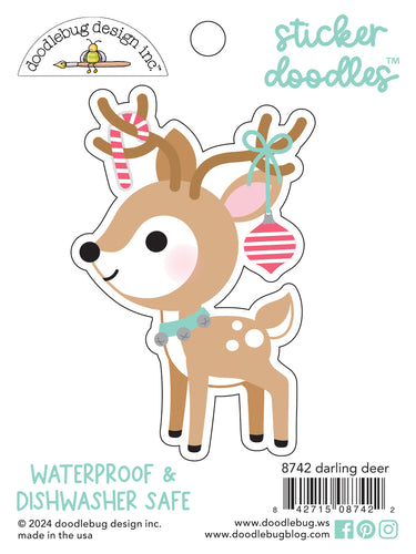 Pre-Order Doodlebug Tinsel Time Darling Deer Sticker Doodles