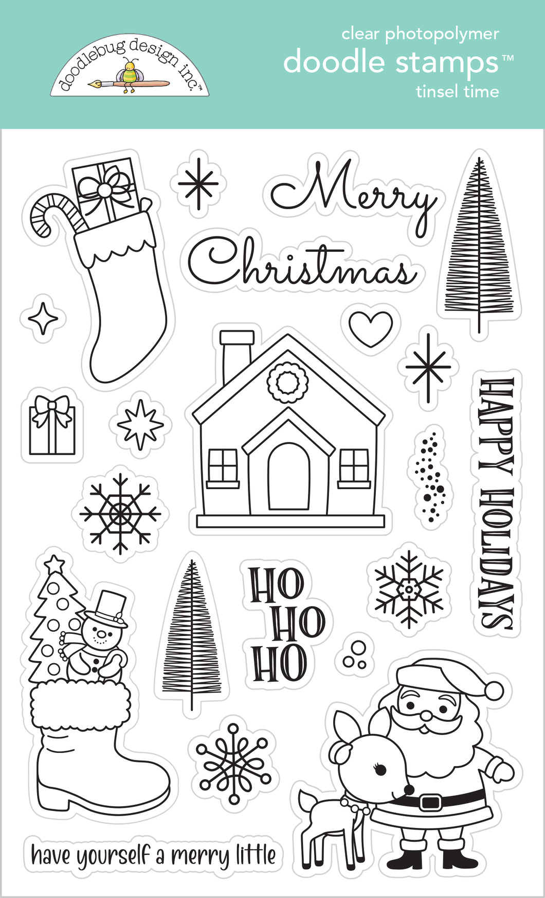 Pre-Order Doodlebug Tinsel Time Doodle Stamps