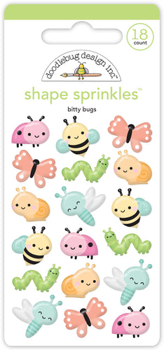 Pre-Order Doodlebug Butterfly Kisses Shape Sprinkles Bitty Bugs