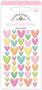 Pre-Order Doodlebug Butterfly Kisses Shape Sprinkles Hearts-A-Flutter