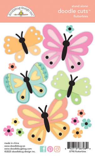 Pre-Order Doodlebug Butterfly Kisses Doodle Cuts Flutterbies