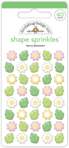 Doodlebug Berry Sweet Berry Blossoms Shape Sprinkles