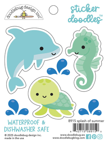 Summer Fun Splash of Summer Doodle Stickers