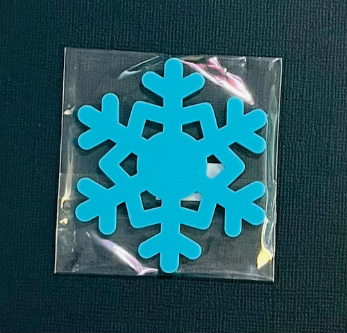 Large Acrylic Snow Flake 3” Teal