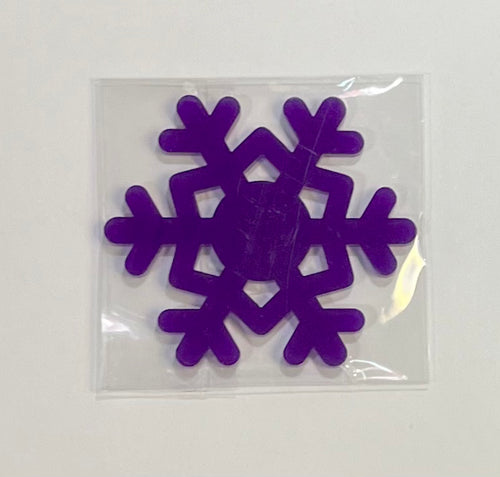 Large Acrylic Snow Flake 3” Dark Purple